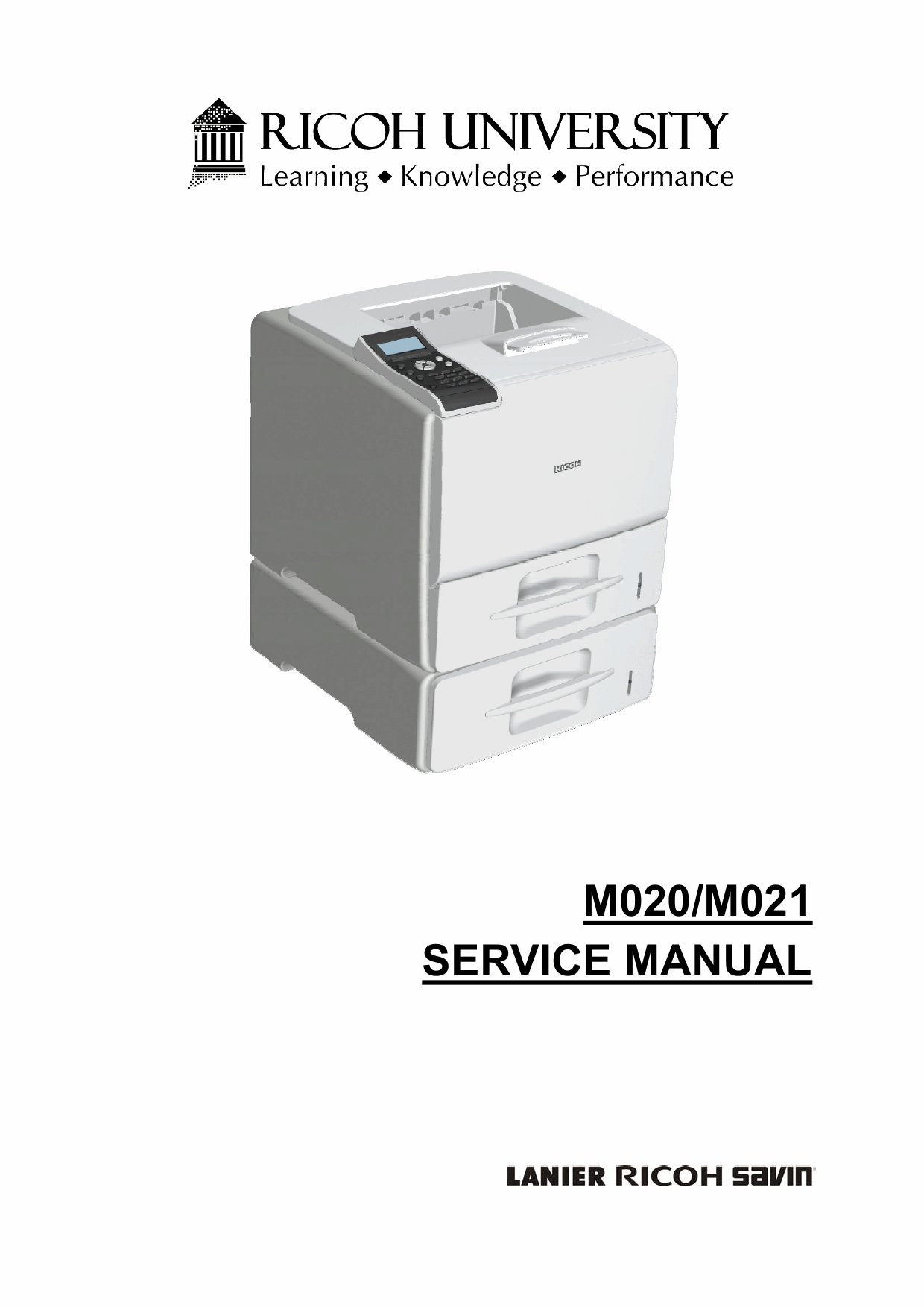 RICOH Aficio SP-5200DN 5210DN M020 M021 Service Manual-1